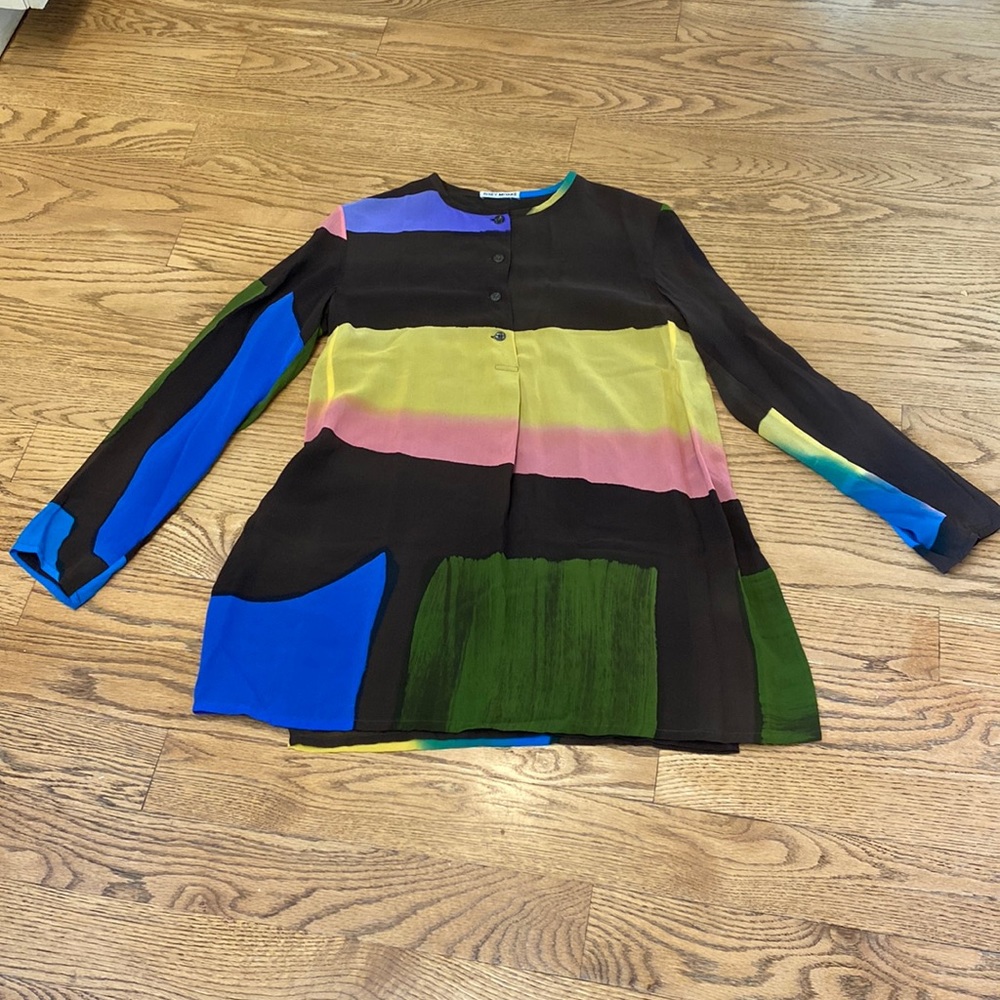 Issey Miyake Multi Color Silk Shirt